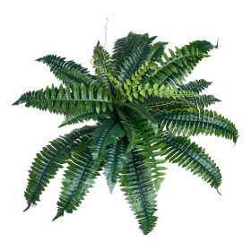 2 Pcs Artificial Boston Ferns Plastic Fern 30 Branches Indoor Outdoor Decor