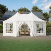 Outdoor Party Tent Heavy-Duty Wedding Canopy Gazebo w/ Storage Bags