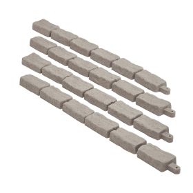 VEVOR Faux Stone Landscape Edging, 46.4 x 2.2 in Realistic Lawn Edging, Flexible Brick-Sized Garden Edging Border with Anchoring Spikes