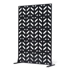 Metal Privacy Screen 47" x 72" Freestanding Outdoor Privacy Screens for Patio