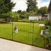 4 Panels Metal Decorative Garden Fence No Dig Animal Dog Barrier Garden Temporary Border Fencing for Yard Patio Outdoor 4 Panels 36"(L)×39"(H)+1 Gate