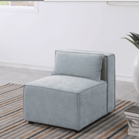 Modular Sofa Grayish Blue Chenille Fabric, Simple And Grand, The Seat And Back Is Very Soft. This Is Also A KNOCK DOWN Sofa (Option: Grayish Blue)