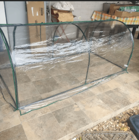 Portable Tunnel Greenhouse For Outdoor Garden Hot House (Option: Dark Green Clear)