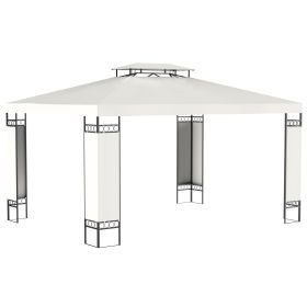 Outsunny 10' x 13' Patio Gazebo, Double Roof Outdoor Gazebo Canopy Shelter with Screen Decorate Corner Frame, for Garden, Lawn, Backyard and Deck (Color: as Pic)