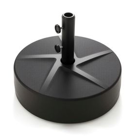 Outdoor Fillable Umbrella Base with Texture Decor (Color: Black, Type: Style A)